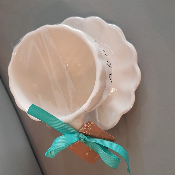 Rae Dunn “Little Mermaid" Mug with a white saucer NWT - Picture 3 of 8
